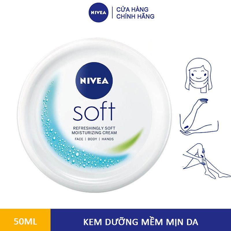 Kem Dưỡng Ẩm Mềm Da Nivea Soft Refreshingly Soft Moisturizing Cream 50ml