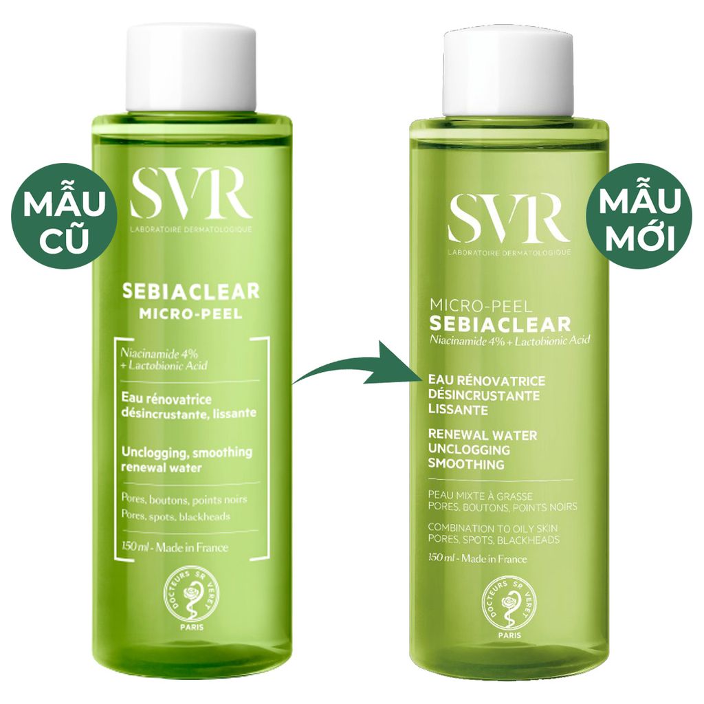 Nước Hoa Hồng Dành Cho Da Dầu Mụn SVR Sebiaclear Micro Peel 150ml