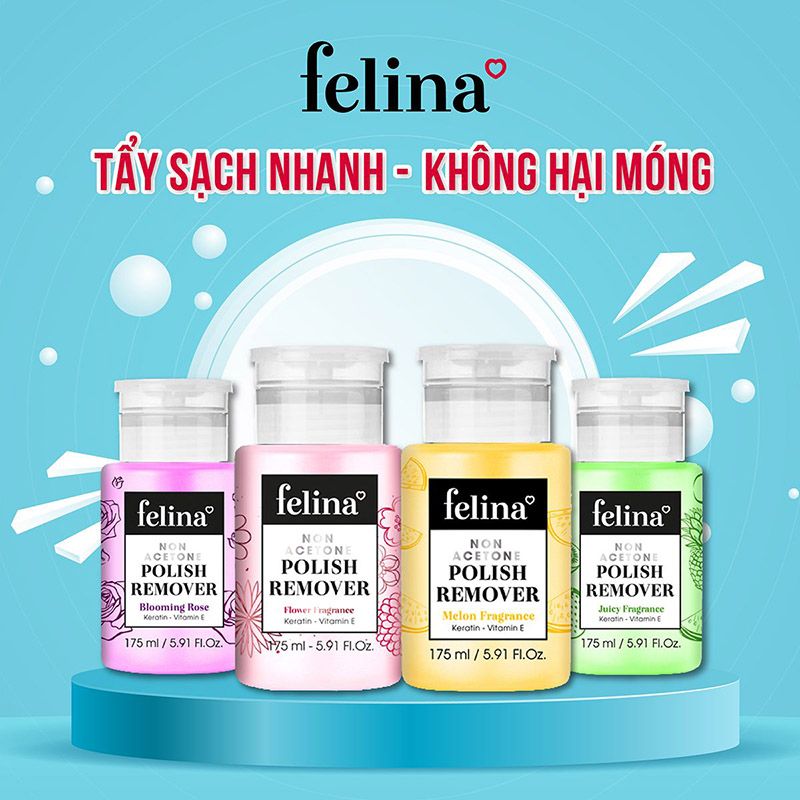 Nước Tẩy Sơn Móng Tay Cao Cấp Không Chứa Acetone Felina Polish Remover