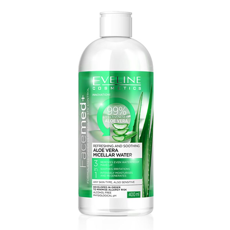 Nước Tẩy Trang Làm Sạch, Dưỡng Ẩm Da Eveline Facemed+ Micellar Water 400ml