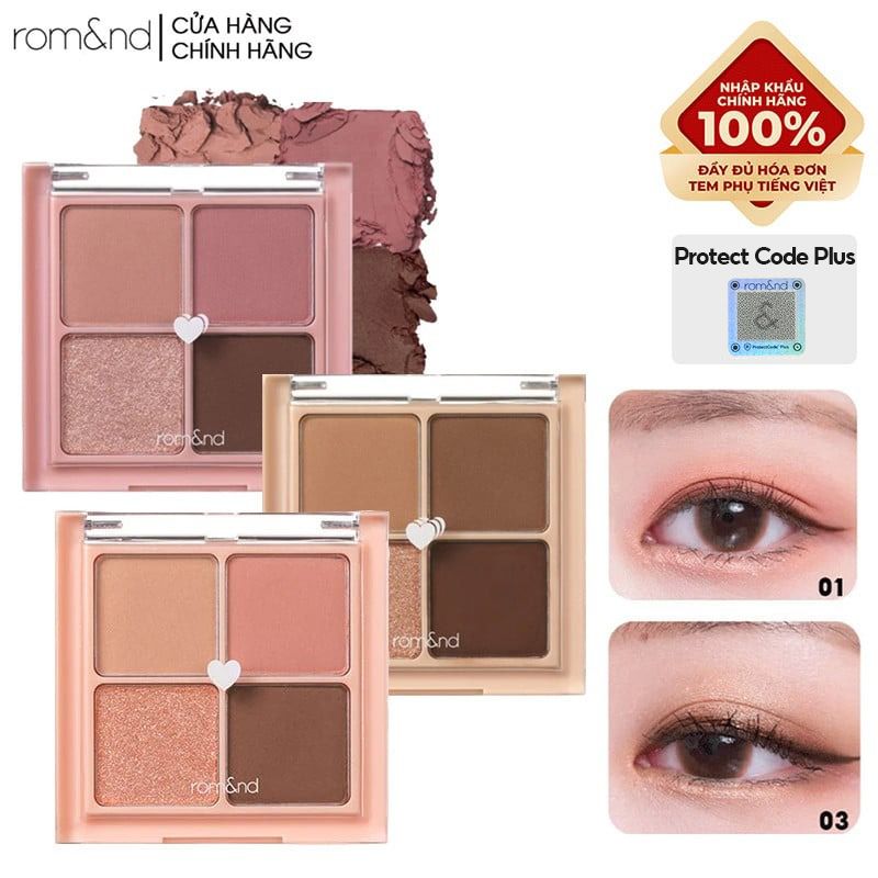 Bảng Phấn Mắt 4 Ô Màu Siêu Xinh Romand Better Than Eyes 6.5g