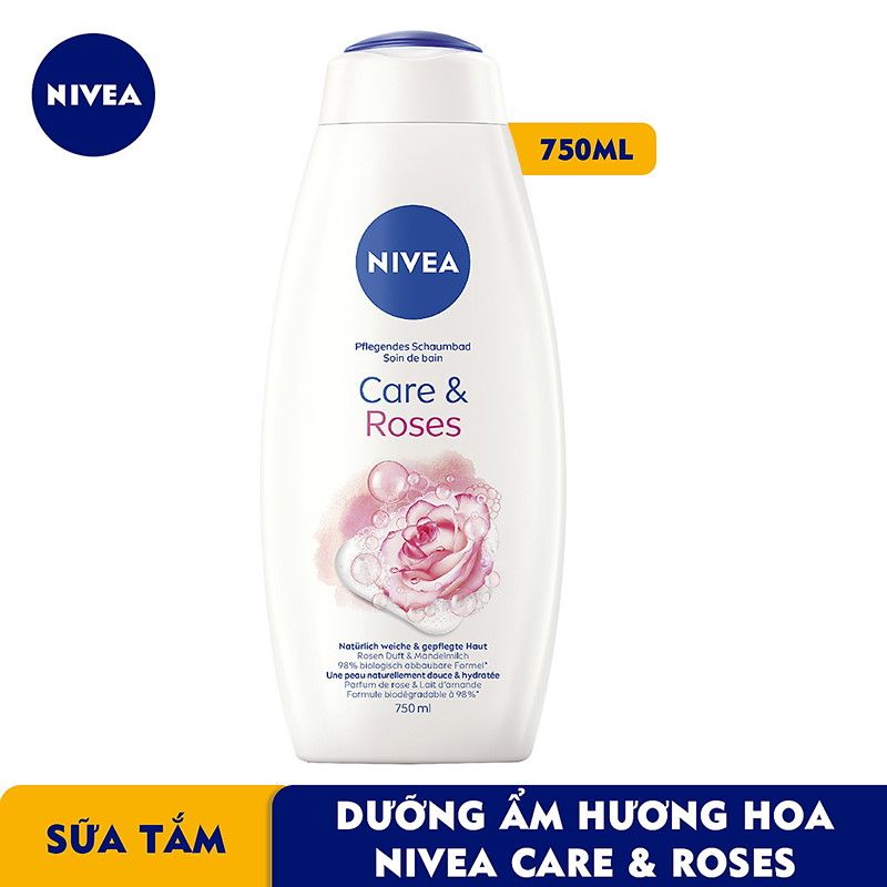 [750ml] Sữa Tắm Dưỡng Da Hương Hoa Nivea Care & Roses