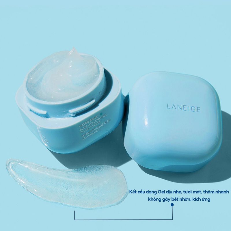 Kem Dưỡng Ẩm Dạng Gel Dịu Nhẹ Phục Hồi Cho Da Dầu, Da Hỗn Hợp Laneige Water Bank Blue Hyaluronic Cream For Combination To Oily Skin 50ml