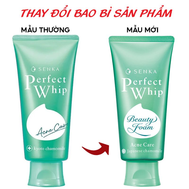 Sữa Rửa Mặt Tạo Bọt Dành Cho Da Mụn Senka Perfect Whip Acne Care 100g