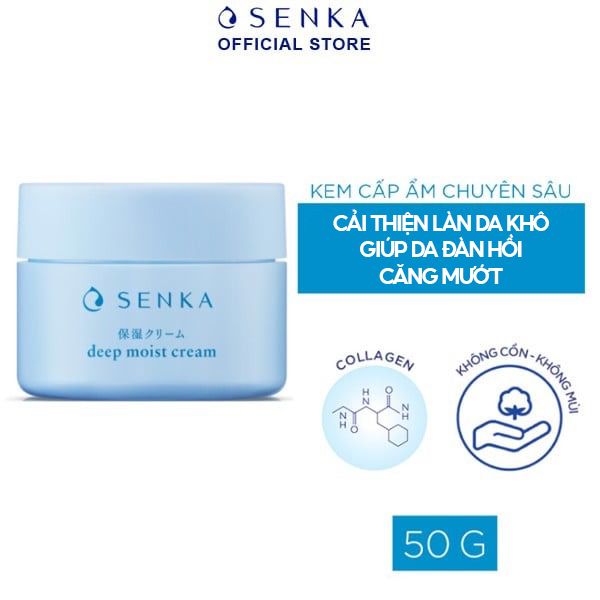 Kem Dưỡng Cấp Ẩm Chuyên Sâu Senka Deep Moist Cream 50g