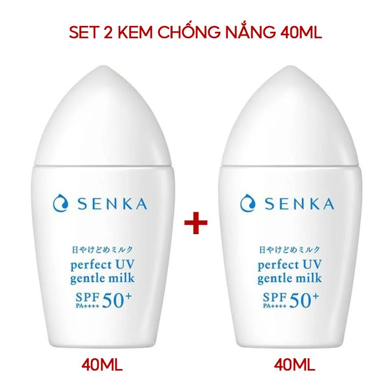 Sữa Chống Nắng Lành Tính, Dành Cho Da Nhạy Cảm Senka Perfect UV Gentle Milk A SPF 50+/PA++++ 40ml