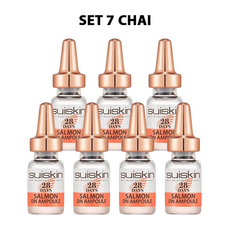 Tinh Chất DNA Cá Hồi Hỗ Trợ Phục Hồi Da, Giảm Mụn Suiskin Salmon DN Ampoule