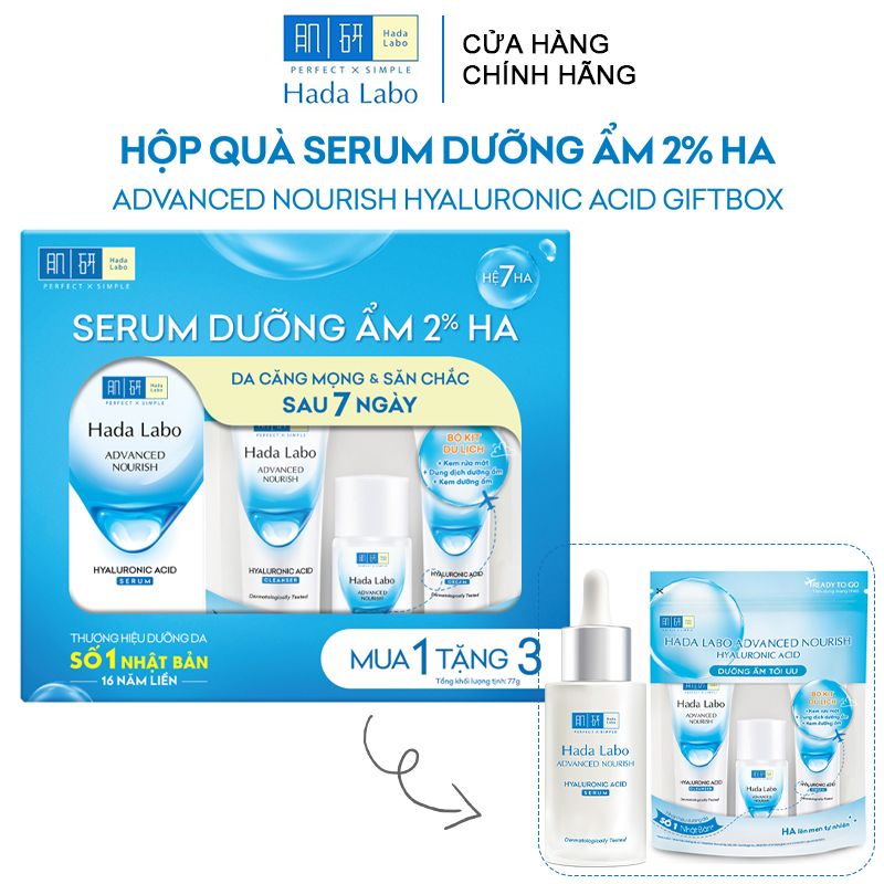 Serum Hada Labo Cấp Ẩm, Hỗ Trợ Phục Hồi Da Advanced Nourish Hyaluronic Acid Serum 30ml