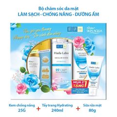 SET 3 MÓN (TẨY TRANG HYDRATING 240ML+ KCN 25G + SRM 80G)