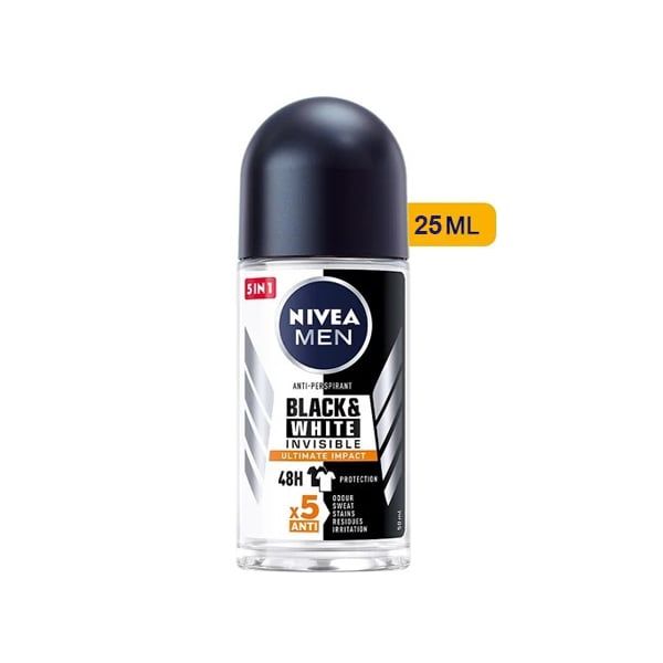 Lăn Khử Mùi Cho Nam Ngăn Vệt Ố Vàng Nivea Men Black & White Invisible Anti-Perspirant Roll On 50ml (Che tên sản phẩm khi giao hàng)