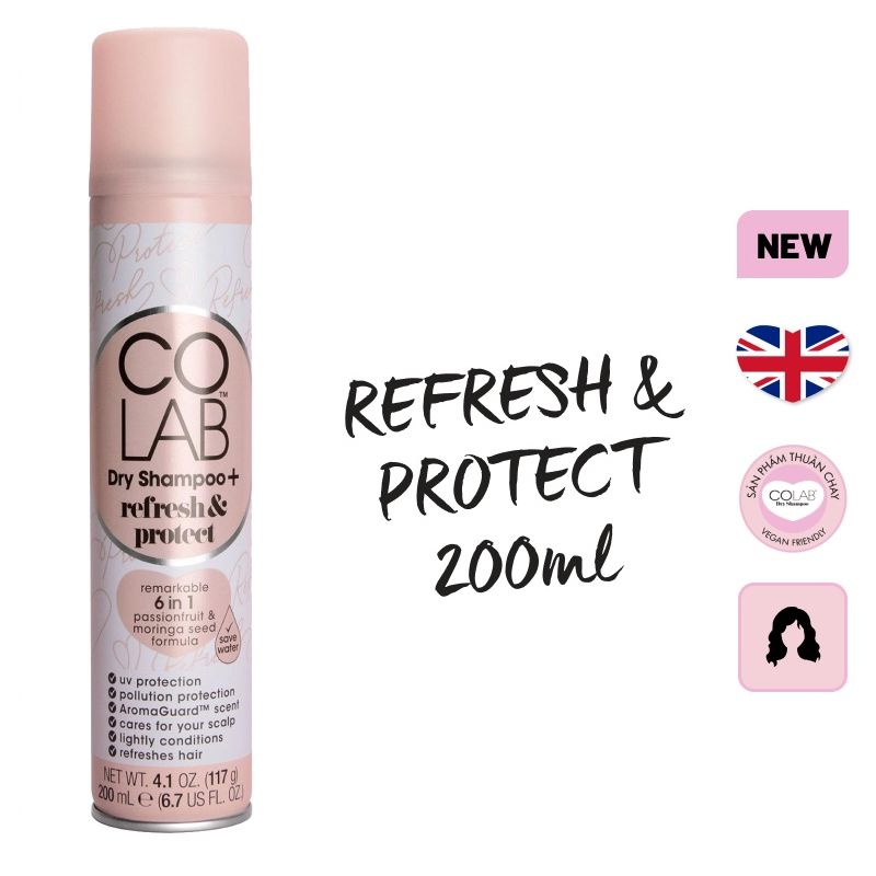 Dầu Gội Khô Bảo Vệ Tóc Khỏi Tia UV, Tạo Tóc Phồng Vào Nếp Colab Dry Shampoo