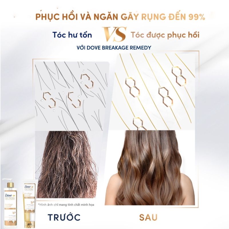 Kem Xả Serum 2in1 Hỗ Trợ Phục Hồi, Hạn Chế Rụng Tóc Làm Phồng Chân Tóc Dove Hair Therapy Serum + Conditioner 230ml