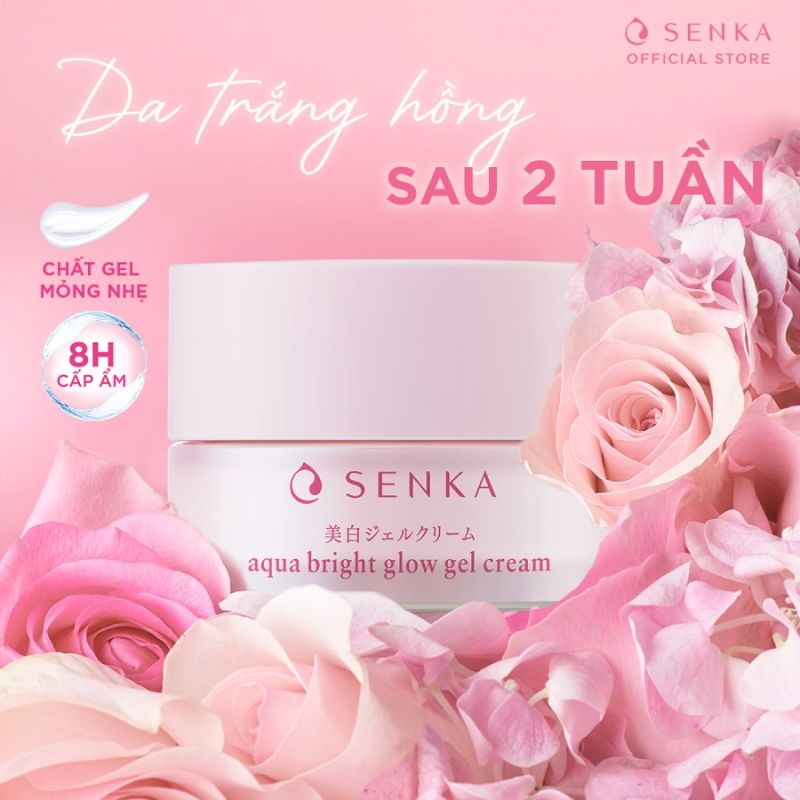 Kem Dưỡng Hỗ Trợ Giảm Thâm Nám, Dưỡng Sáng Da Ban Đêm Senka White Beauty Glow Gel Cream 50g