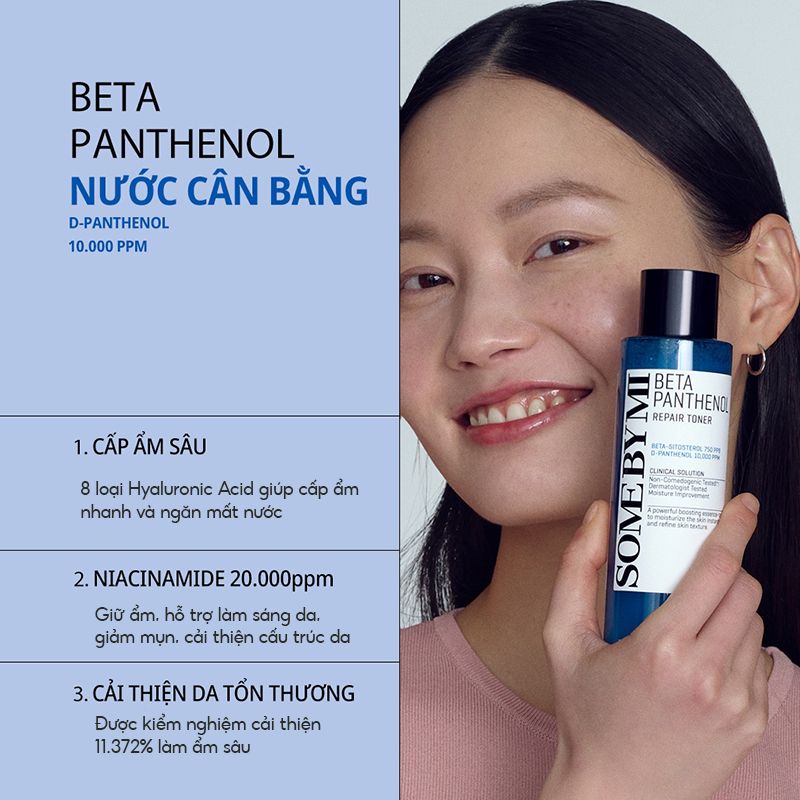 Nước Hoa Hồng Cân Bằng, Cấp Ẩm, Làm Dịu Da Some By Mi Beta Panthenol Repair Toner 150ml