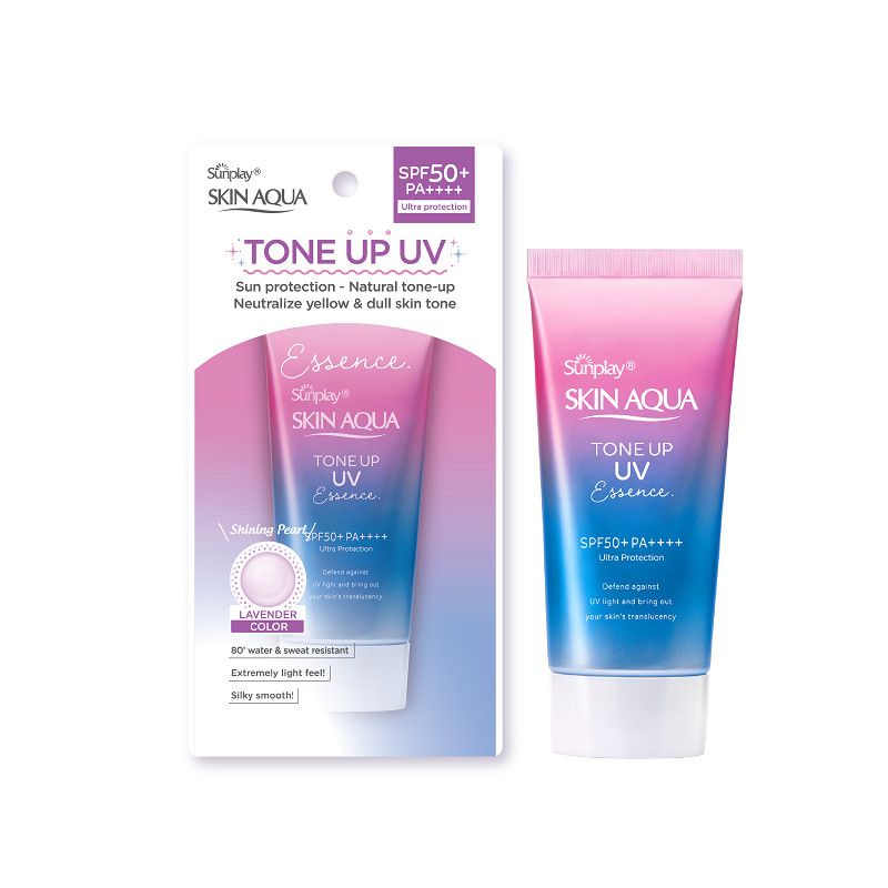Tinh Chất Chống Nắng Hiệu Chỉnh Sắc Da Sunplay Skin Aqua Tone Up UV Essence - Lavender SPF50+/PA++++ 50g