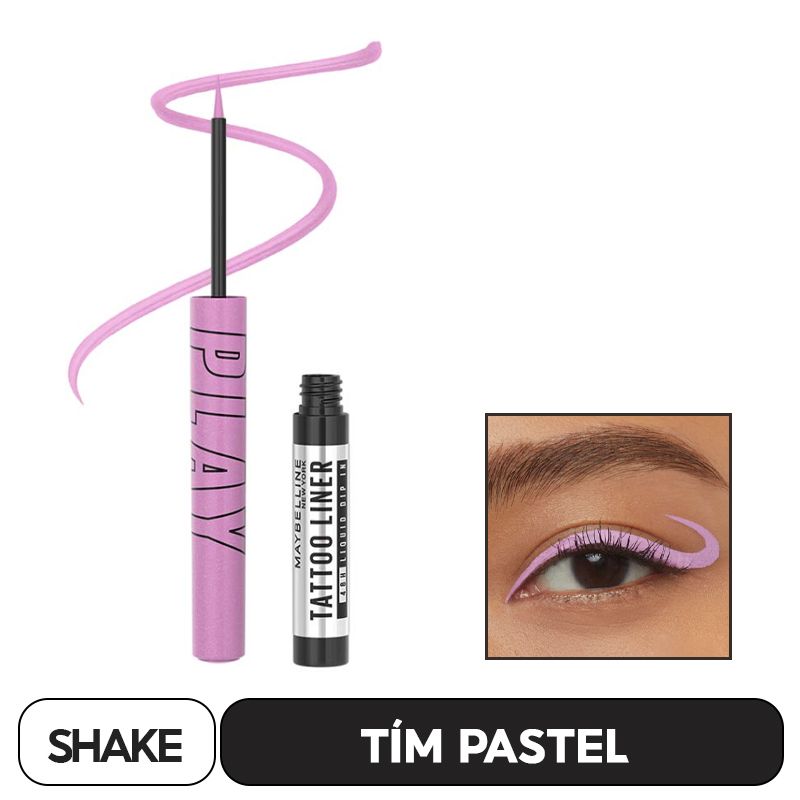 Kẻ Mắt Nước 6 Màu Bền Màu Lâu Trôi Maybelline Tattoo Liner Play 2.1ml