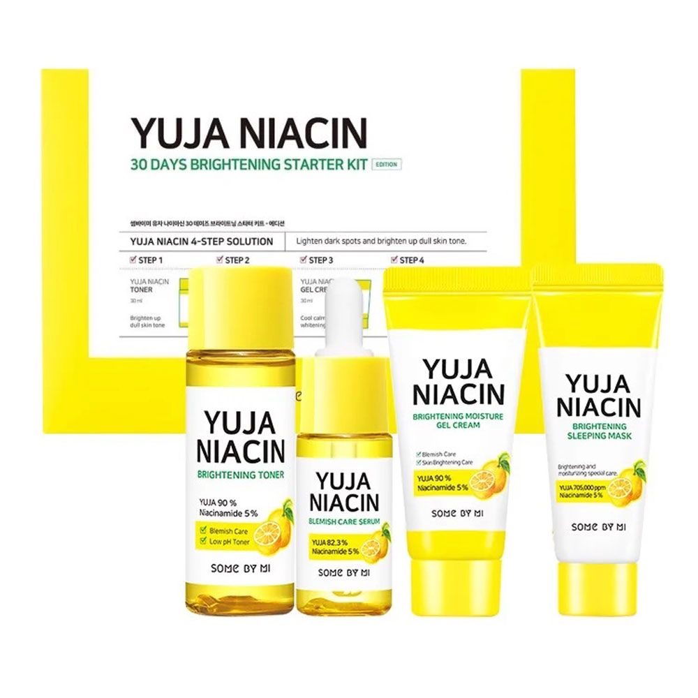 [4 Items] Kit Dưỡng Trắng Da Chiết Xuất Quả Thanh Yên Some By Mi Yuja Niacin 30Days Brightening Starter Kit