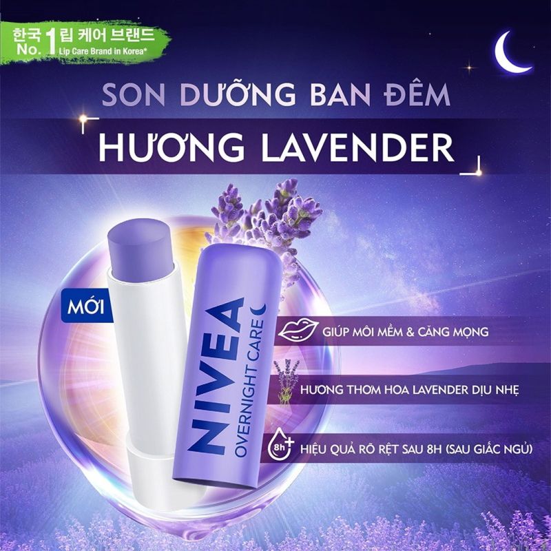 Son Dưỡng Môi Dưỡng Ẩm Chuyên Sâu Nivea 24H Melt-in Moisture Lip Care 4.8g