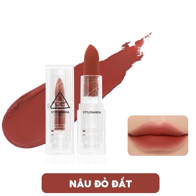 [PHIÊN BẢN GIỚI HẠN] Son Thỏi Lì, Lên Màu Chuẩn 3CE Soft Matte Lipstick 3.5g