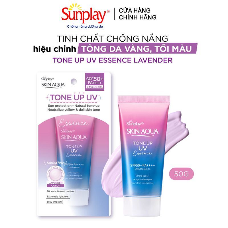 Tinh Chất Chống Nắng Hiệu Chỉnh Sắc Da Sunplay Skin Aqua Tone Up UV Essence - Lavender SPF50+/PA++++ 50g