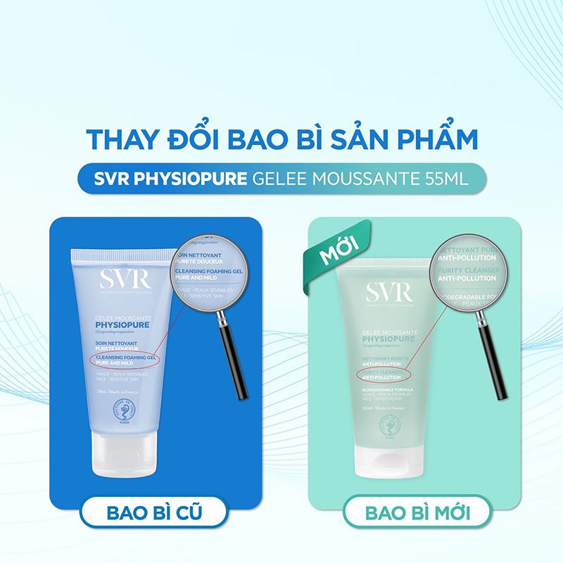 Sữa Rửa Mặt Dạng Gel Dành Cho Da Nhạy Cảm SVR Physiopure Gelée Moussante