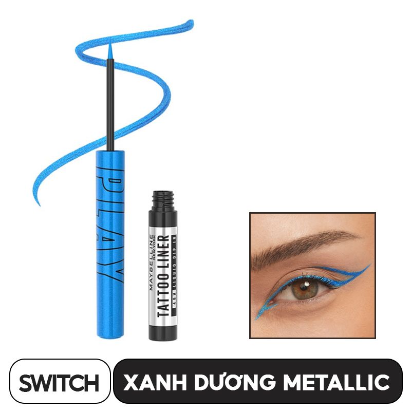 Kẻ Mắt Nước 6 Màu Bền Màu Lâu Trôi Maybelline Tattoo Liner Play 2.1ml