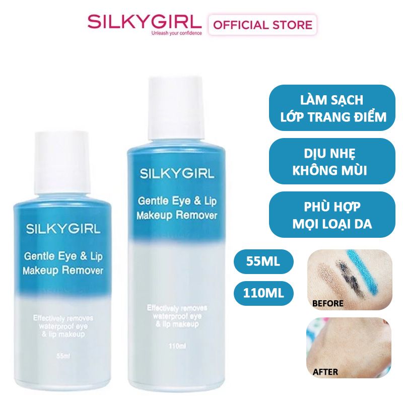 Nước Tẩy Trang Dành Cho Mắt, Môi Silkygirl Gentle Eye & Lip Makeup Remover