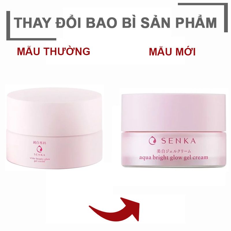 Kem Dưỡng Hỗ Trợ Giảm Thâm Nám, Dưỡng Sáng Da Ban Đêm Senka White Beauty Glow Gel Cream 50g