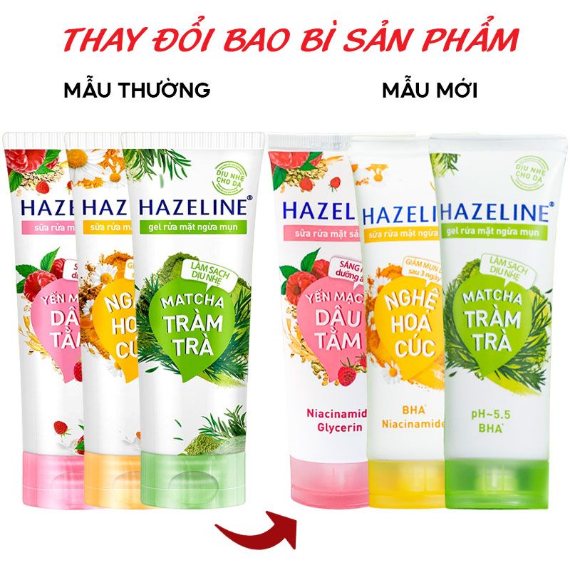 Sữa Rửa Mặt Hazeline Chiết Xuất Thiên Nhiên 100g