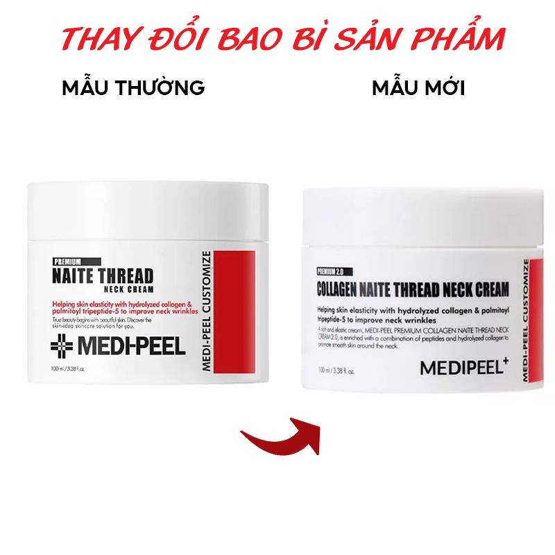 Kem Dưỡng Cải Thiện Nếp Nhăn Cho Vùng Da Cổ Medi-Peel Naite Thread Neck Cream 100ml