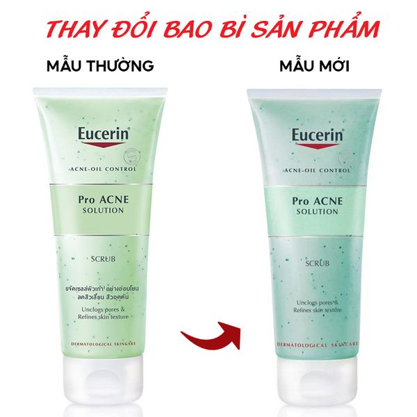 Tẩy Tế Bào Chết Eucerin Hỗ Trợ Giảm Dầu, Hạn Chế Mụn Acne-Oil Control Pro Acne Solution Scrub 100ml