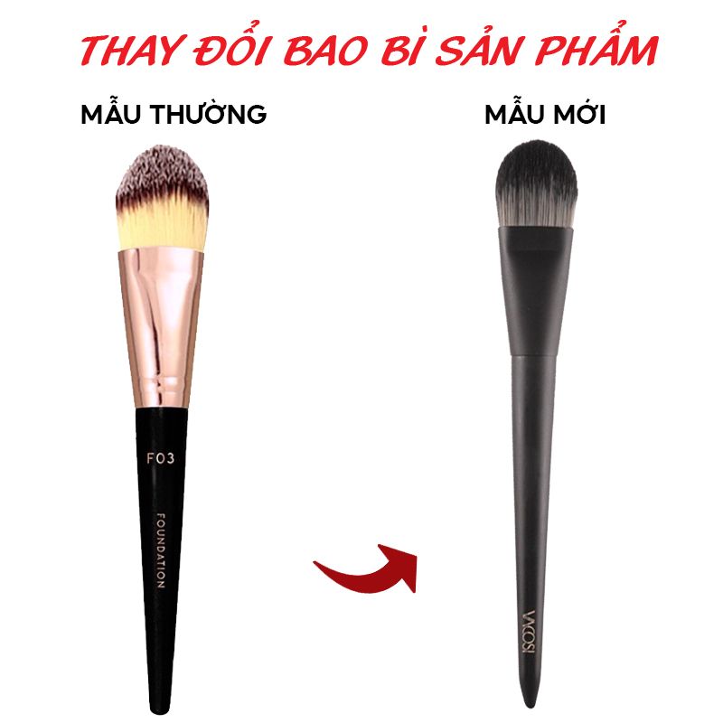 Cọ Tán Nền Đầu Dẹp Bản To Vacosi Foundation Brush - F03