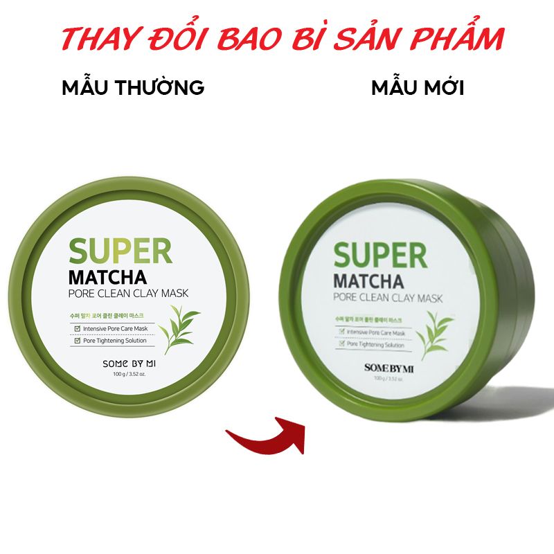 Mặt Nạ Đất Sét Trà Xanh Giúp Làm Sạch, Thu Nhỏ Lỗ Chân Lông Some By Mi Super Matcha Pore Clean Clay Mask 100g