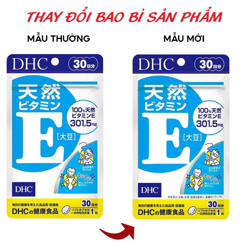 [GÓI 30 VIÊN/30 NGÀY] Viên Uống Bổ Sung Vitamin E DHC Natural Vitamin E