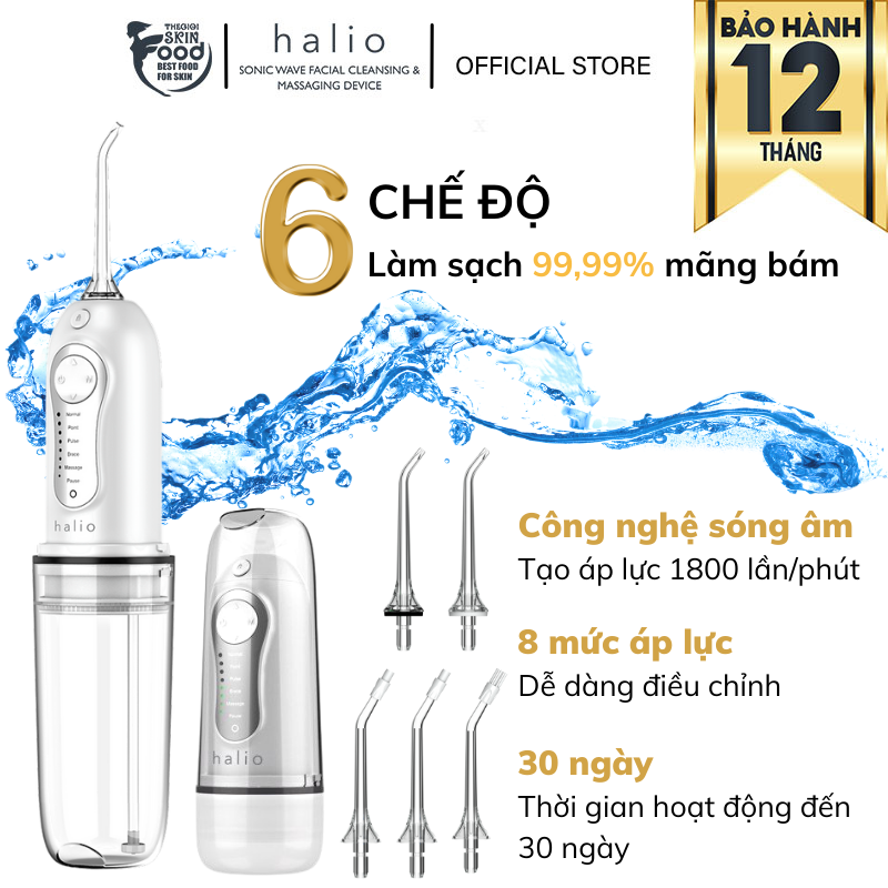 Máy Tăm Nước Cầm Tay Halio Professional Cordless Oral Irrigator