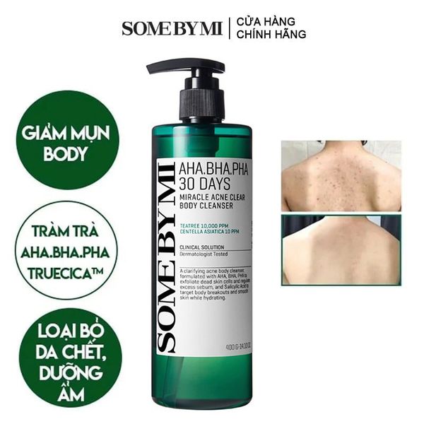 Sữa Tắm Some By Mi Làm Sạch Mụn Cơ Thể AHA-BHA-PHA 30 Days Miracle Acne Clear Body Cleanser 400g