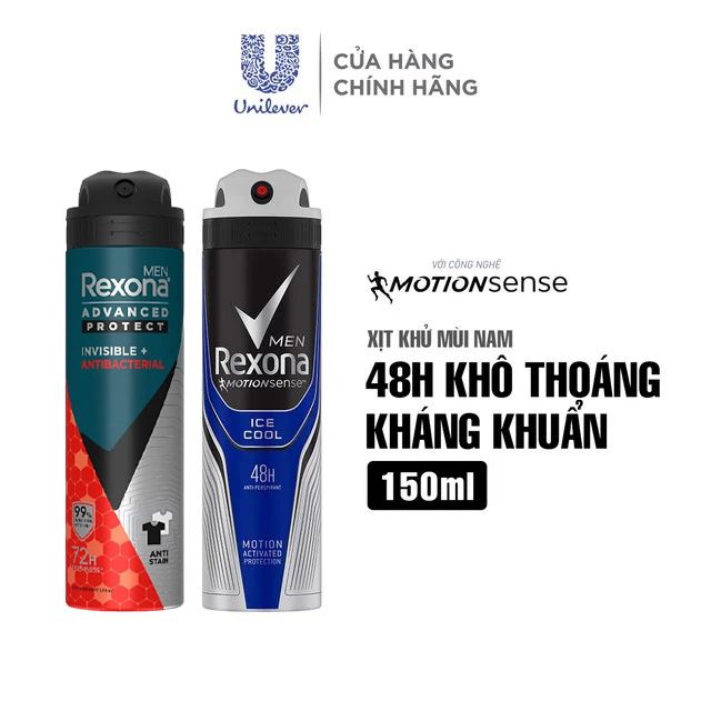 Xịt Khử Mùi Rexona Men Anti-Perspirant Spray 150ml # INVISIBLE + ANTIBACTERIAL