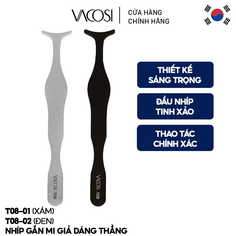 Nhíp Gắn Mi Giả Dáng Thẳng Vacosi - T08