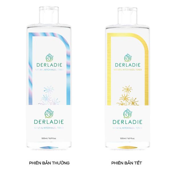 Nước Hoa Hồng Derladie Làm Sạch, Dưỡng Ẩm, Dịu Nhẹ Chiết Xuất Cây Phỉ Natural Witch Hazel Toner 500ml