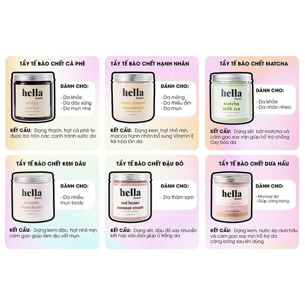 Tẩy Tế Bào Chết Body Hella Beauty Giúp Dưỡng Sáng Da, Mờ Thâm Deluxe Scrub 500g