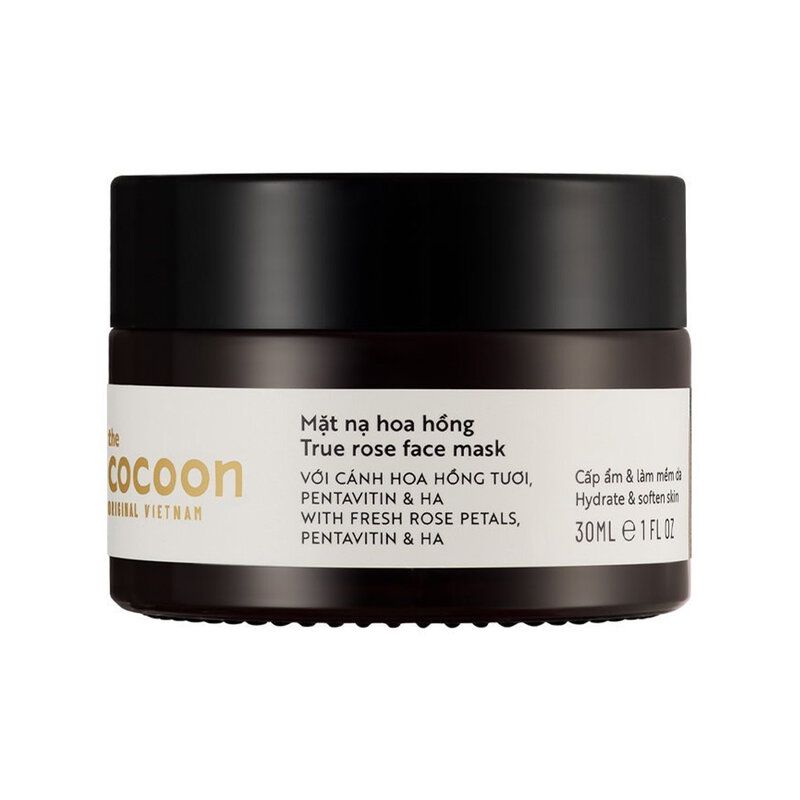 Mặt Nạ Rửa Chiết Xuất Cánh Hoa Hồng Tươi The Cocoon True Rose Face Mask