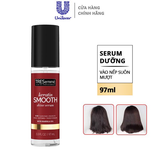 Tinh Chất Dưỡng Tóc Vào Nếp Bóng Mượt TRESemmé Professional Keratin Smooth Shine Serum 97ml