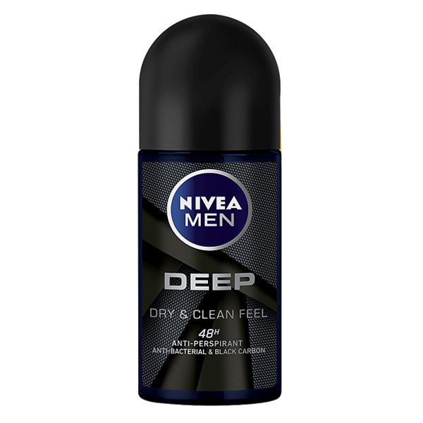 Lăn Khử Mùi Cho Nam Than Hoạt Tính Nivea Men Deep Anti-Perspirant Roll On 50ml (Che tên sản phẩm khi giao hàng)