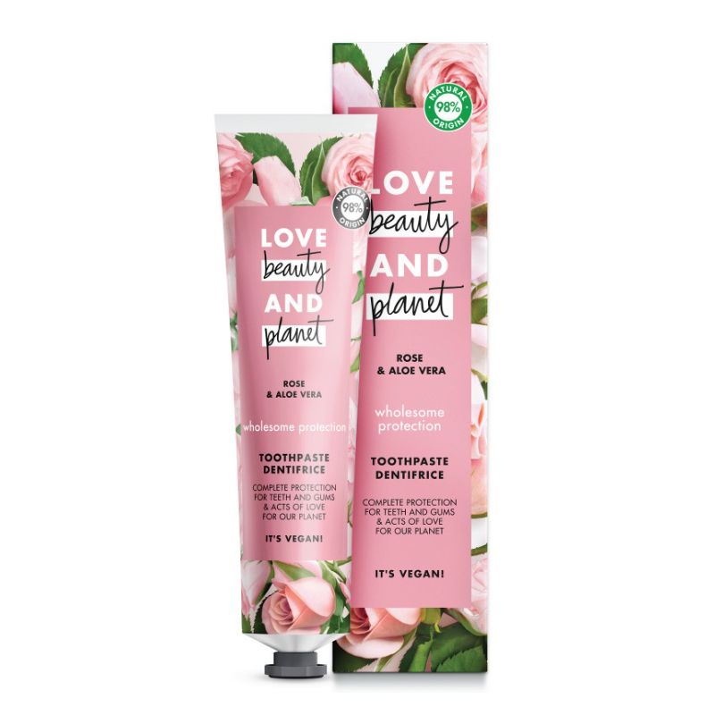 Kem Đánh Răng Giúp Răng Trắng Sáng Love Beauty And Planet Toothpaste - Rose & Aloe Vera 75ml