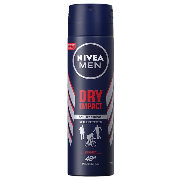 Xịt Khử Mùi Cho Nam Khô Thoáng Nivea Men Dry Impact Anti-Perspirant Spray 150ml