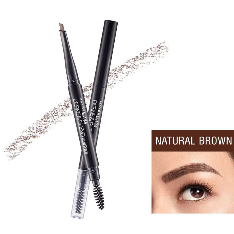 Chì Kẻ Mày Ngang Maybelline Define & Blend Brow Pencil 0.16g - Natural Brown