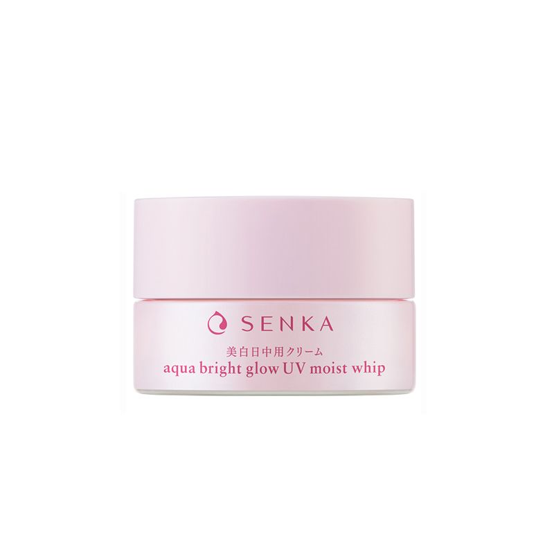 Kem Dưỡng Hỗ Trợ Sáng Da, Giảm Thâm Nám Ban Ngày Senka Aqua Bright Glow UV Moist Whip SPF25+/PA++ 50g