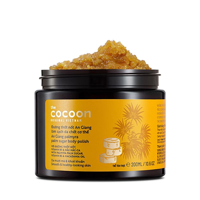 Tẩy Da Chết Cơ Thể Đường Thốt Nốt Giúp Đều Màu Da, Mềm Mịn Cocoon An Giang Palmyra Palm Sugar Body Polish 200ml