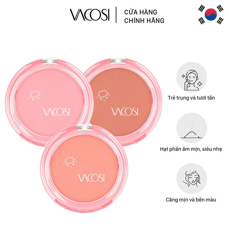 Phấn Má Hồng Bền Màu Vacosi Natural Studio Lolipop Blush Powder 7.3g