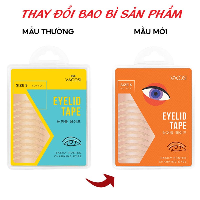 [500 Miếng] Miếng Dán Mí Vacosi Eyelid Tape - Size S - VM11